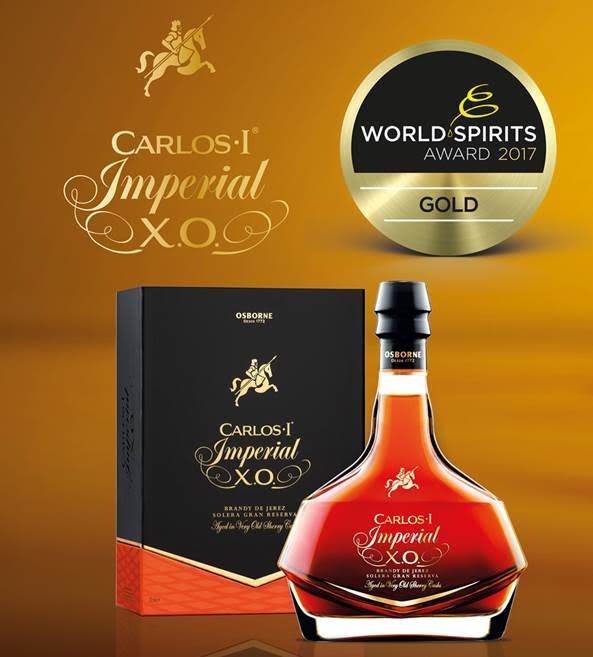 Carlos I Imperial, medalla de oro World Spirits Award 2017 al mejor brandy