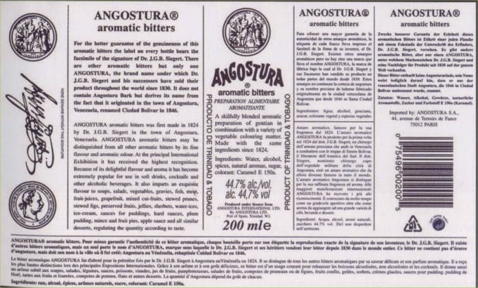 Cuanto tiempo hace que no compras Angostura