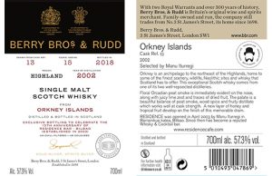 Single Cask de whisky 15 años Residence