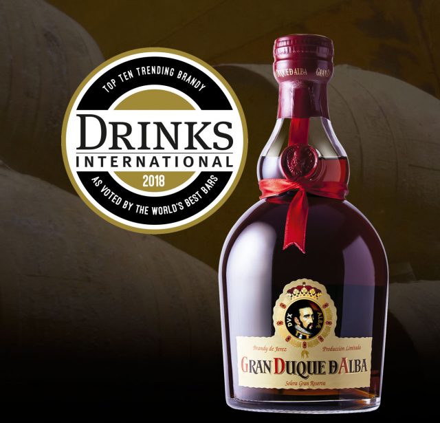 El Brandy Gran Duque de Alba incluido en el Top Ten Trending Brands 2018