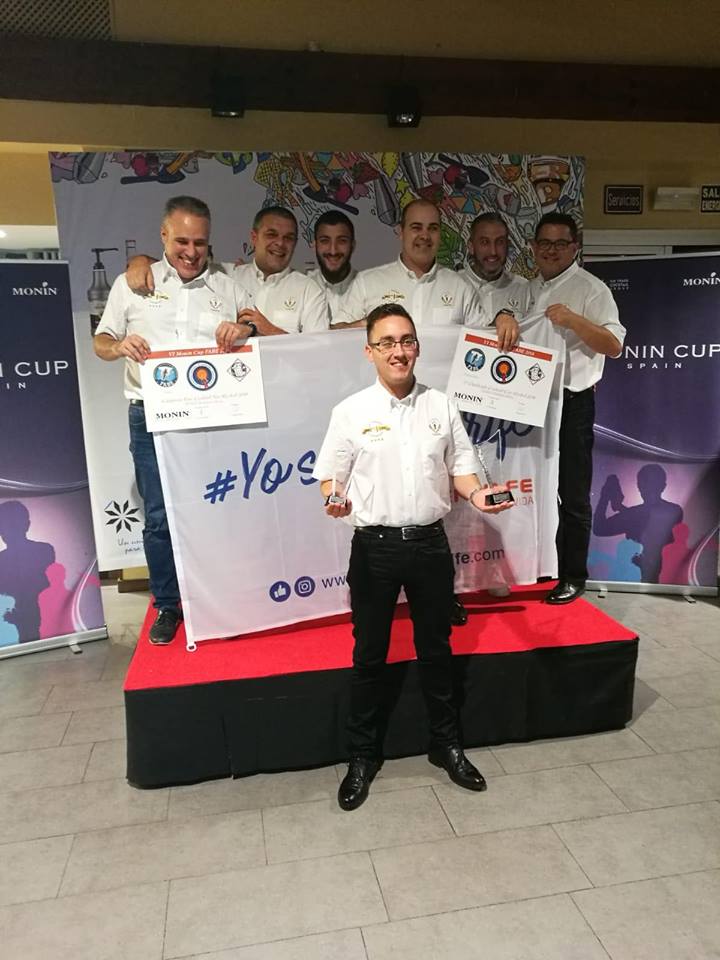 Emilio Rodriguez gana el Primer premio de la copa Monin (sin alcohol)