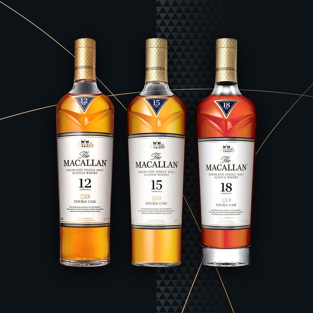 THE MACALLAN DOUBLE CASK 15 Y.O. Y 18 Y.O