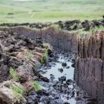 Peat digging on the Isle of Skye, Scotland