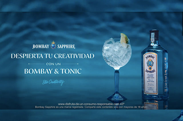 LA GINEBRA BOMBAY SAPPHIRE® PRESENTA LA CAMPAÑA “UN REMOLINO DE SENTIDOS” DEDICADA AL CÓCTEL BOMBAY & TONIC