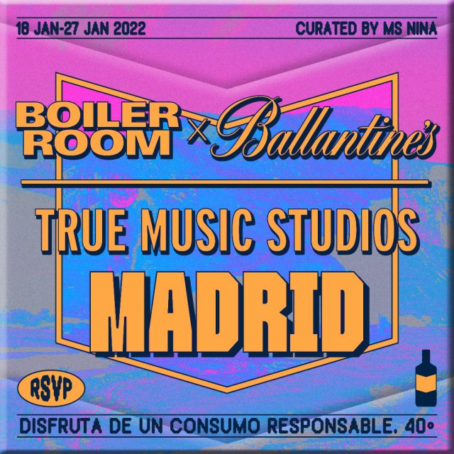 BOILER ROOM X BALLANTINE’S VUELVE A MADRID DEL 18 AL 27 DE ENERO PARA CELEBRAR LA INCLUSIÓN EN LAS PISTAS DE BAILE CON EL LANZAMIENTO DE TRUE MUSIC STUDIOS