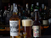Flaming Pig Irish Whiskey y La Quince Brewing Company