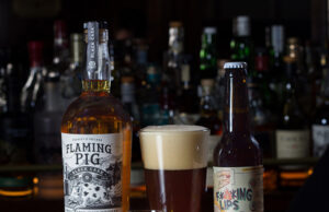 Flaming Pig Irish Whiskey y La Quince Brewing Company
