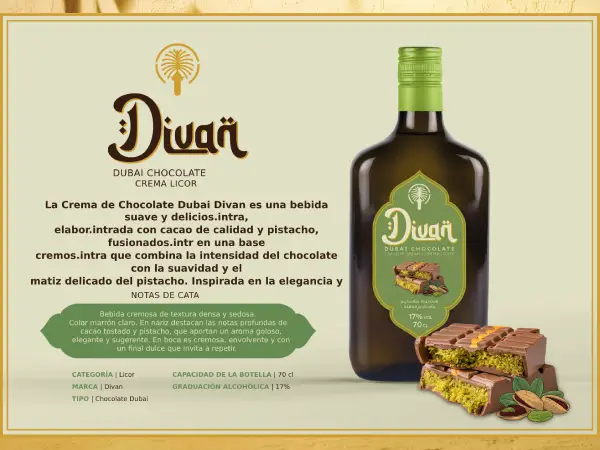 Nueva crema de chocolate con pistacho DIVAN Nueva crema de chocolate con pistacho DIVAN
