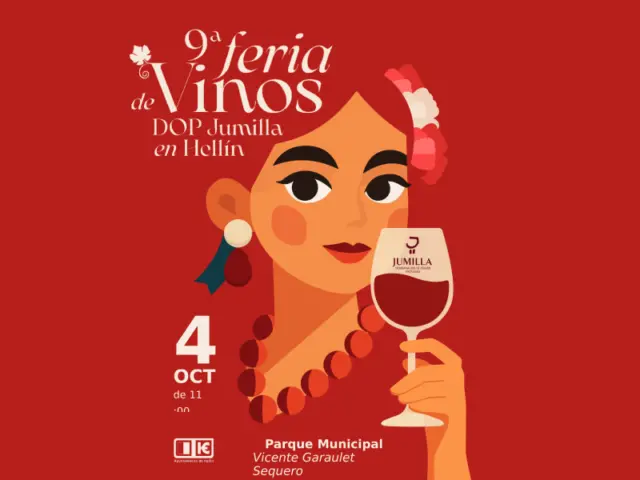 9ª FERIA DE VINOS DOP JUMILLA EN HELLÍN 2025 El cartel de la feria ha sido realizado por Manuel Sagredo
