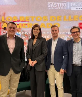 El Ayuntamiento de Madrid y Varma Food & Care Estrella Martín, Directora General de Emprendimiento y representantes del Grupo Varma