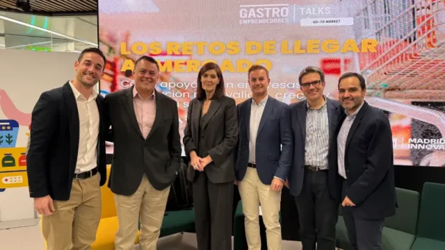El Ayuntamiento de Madrid y Varma Food & Care Estrella Martín, Directora General de Emprendimiento y representantes del Grupo Varma
